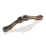 21I3ixeOlPL. SL160  Jeffrey Alexander 5 1/2 Overall Length Zinc Die Cast Square Knot Cabinet Pull. Holes are 96mm center to center. Packaged with two 8/32 X 1 screws. Finish: Antique Brushed Satin Brass.