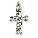 Sterling Silver Antiqued Celtic Cross with 20 Inch Sterling Silver Chain