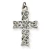 Sterling Silver Antiqued Celtic Cross with 20 Inch Sterling Silver Chain