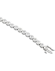 14K White-Gold 2 1/8 Ct Tw Diamond Tennis Bracelet by US Gems