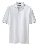 NEW Outer Banks - Egyptian Diamond Knit Sport Shirt with Tipping White-XL