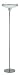Contemporary Dome Collection Polished Steel/Frosted Glass Floor Lamp