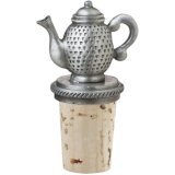 Stout Teapot Pewter Wine Bottle Stopper