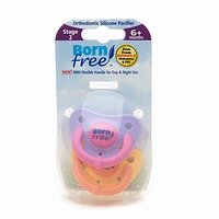 BornFree 2x Pacifiers for Day and Night Use 6+ months BPA FREE