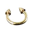 Gold Plated Horseshoe Spike - 16G - Sold as a Pair