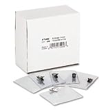 Advantus 75456 Clear Vinyl ID Badge Holder, Punched, 3 x4, Horizontal w/Clip, 50/box