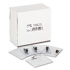 Advantus 75456 Clear Vinyl ID Badge Holder, Punched, 3 x4, Horizontal w/Clip, 50/box