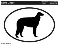 BORZOI Oval Bumper Sticker