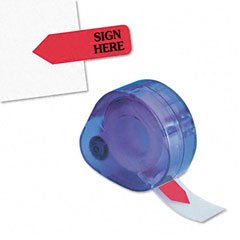 Redi-Tag 91002 Sign here red arrow flag dispenser refill for right side, 6 120-flag rolls/box