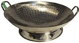 The Wok Shop's 16 Carbon Steel Hand Hammered with Two Sturdy Metal Loop Handles