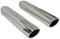 Yonaka 2.25" Inlet 3.5" Outlet Angled Cut Rolled Universal Stainless Steel Exhaust Tips