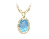 December Birthstone Pendant (Blue Topaz)