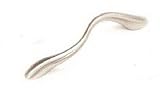 Laurey 15959 Cabinet Hardware 96MM Squiggly Pull, Satin Nickel