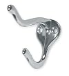 Battalion 1HFL7 Coat and Hat HooK, 2 Hook Ends, Aluminum