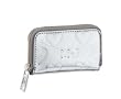 Marc by Marc Jacobs Limited Edition Heart Mirror Hearts Coin Case Purse Wallet Silver