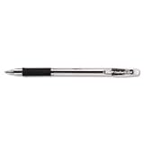 Pilot EasyTouch Stick Ballpoint Pen, Fine Point, 0.70 mm, Clear Barrel, Black Ink  12-Count (32001)