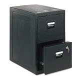 Fire-Safe 2-Drawer Insulated Vertical File, 17-1/4w x23-1/4d x 28h, BLK