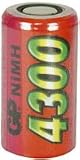 GP® Professional Hobby Rechargeable Battery, GP430, NiMH, 1.2V, 4300mAh, 43x23mmØ, (Product Code: 52720 P656.794)