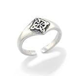 Sterling Silver Celtic Knot North Star Toe Ring or Pinky Ring