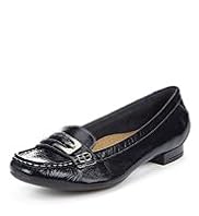 Footglove™ Original Leather Wide Fit Buckle Trim Moccasins