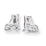 Sterling Silver Ice Skate Mini Earrings