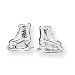 Sterling Silver Ice Skate Mini Earrings