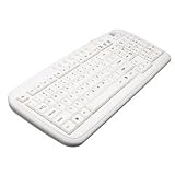 Case Logic Rubberized Keyboard White Compatible W/ Windows 98 2000 Me Nt Xp & Vista