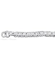 Sterling Silver 9" to 9 3/4" Adjustable Flower Link Ankle Bracelet
