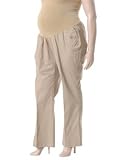 Motherhood Maternity: Plus Size Secret Fit Belly(tm) Twill Tab Pocket Fit And Flare Maternity Pants