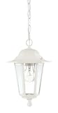 Westinghouse Lighting 6784200 One-Light Exterior Pendant Lantern, Textured White Finish on Cast Aluminum with Clear Glass Panels