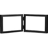 Dennis Daniels Essential Gallery Wood Molding Double Horizontal Frame for Two 6 x 4 Photographs, Color: Ebony Black.