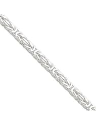 Sterling Silver 8.25mm Flat Byzantine Bracelet QBZ150A-8"