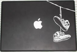 Cold-blooded Shoes Hanging Laptop Decal � 2013 Laced up Decals