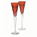 Waterford Love and Romance Crystal Flute Glasses, Set of 2