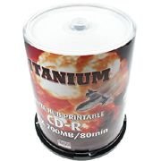 Childrens Toyshop  Computer : Titanium CD-R 52x FullFace Printable 100 Cake Box White
