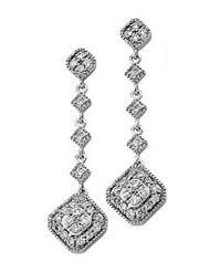 1/3 CT TW Pair 14K White Gold Diamond Earrings