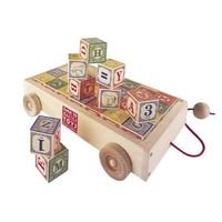Pull Along Alphabet Blocks and Little Wagon by Back To Basics