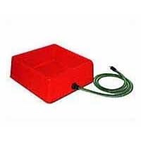 Square Heated Pet Bowl (60 Watt) Red by 