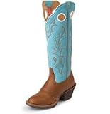 Women's Tony Lama 3R 16 Two Tone Leather Pull On Casual Western Cowboy Boots