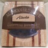 Alaskan Ulu Knife and Chopping Bowl Set