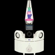 Ilava Speaker Docking Station w Color LED Light Show Black By Lava Lamp Brand by Lava Brand