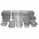 Food Pan, 1/3 Size, 6 D, Metric And Imperial Graduations, Clear Polycarbonate, Nsf
