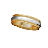 14K Gentlemen's 2 Tone/Milgrain 6MM Wedding Band