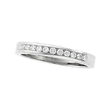 Platinum Diamond Wedding/Anniversary Band - 0.16 Ct. TW - Sizes 5.0 to 8.5