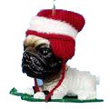 THE DOG Artlist - Pug 2.5'' Blow Mold Ornament