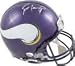 Brett Favre Hand Signed Autographed Minnesota Vikings Full Size Football Helmet w/ Photo of Signing