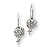 Jewelry : 14k White Gold 8mm Filigree Ball Kidney Wire Earrings