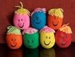 10 x Knautschgesicht 5cm, mit Wollhaaren, Stressball, Knautschball