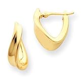14k Small Twisted Hoop Earrings