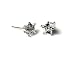 7 MM STAR CZ STERLING SILVER EARRINGS (CLEAR CZ) - .925